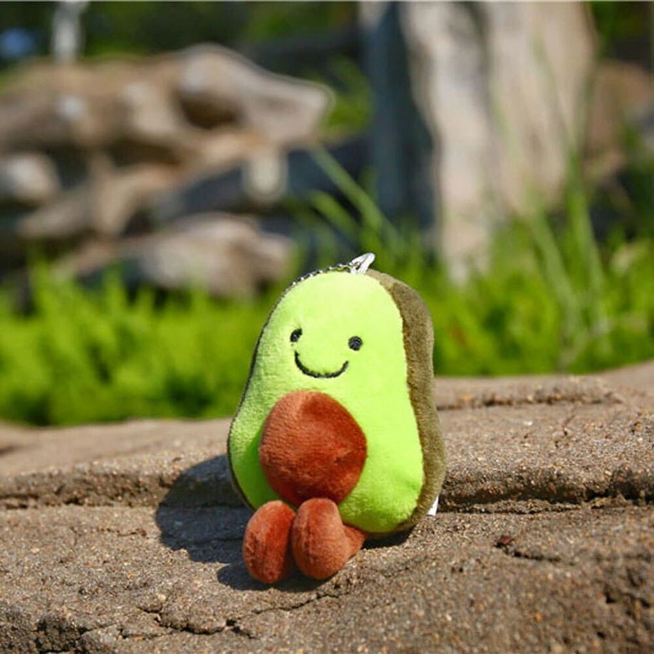Peluche avocat vert porte-clés mignon
