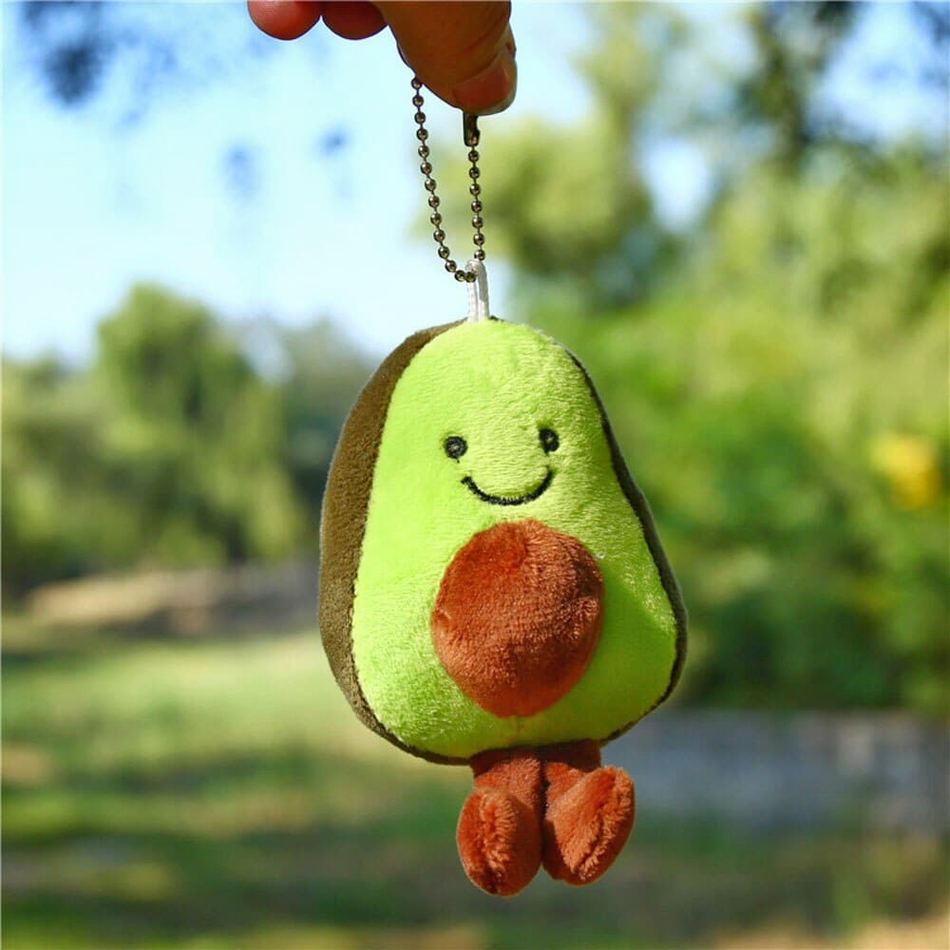 Peluche avocat vert porte-clés mignon