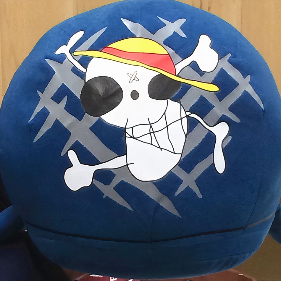 Peluche baleine Laboon douce One Piece câlin marin