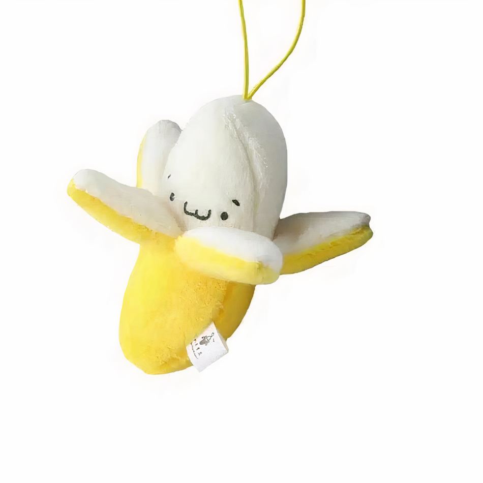 Peluche banane jaune amusante douce et originale