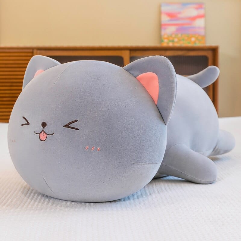 Peluche chat à câlins rondelet