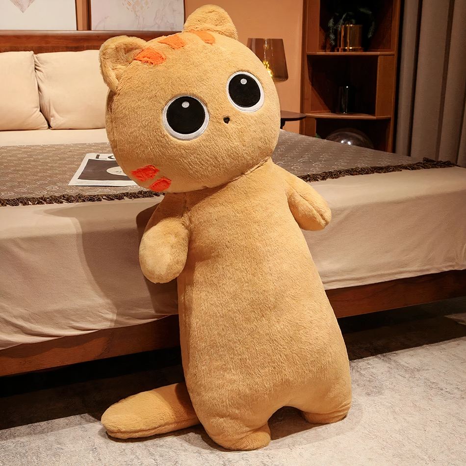 Peluche chat géant doux câlin pour décoration chambre