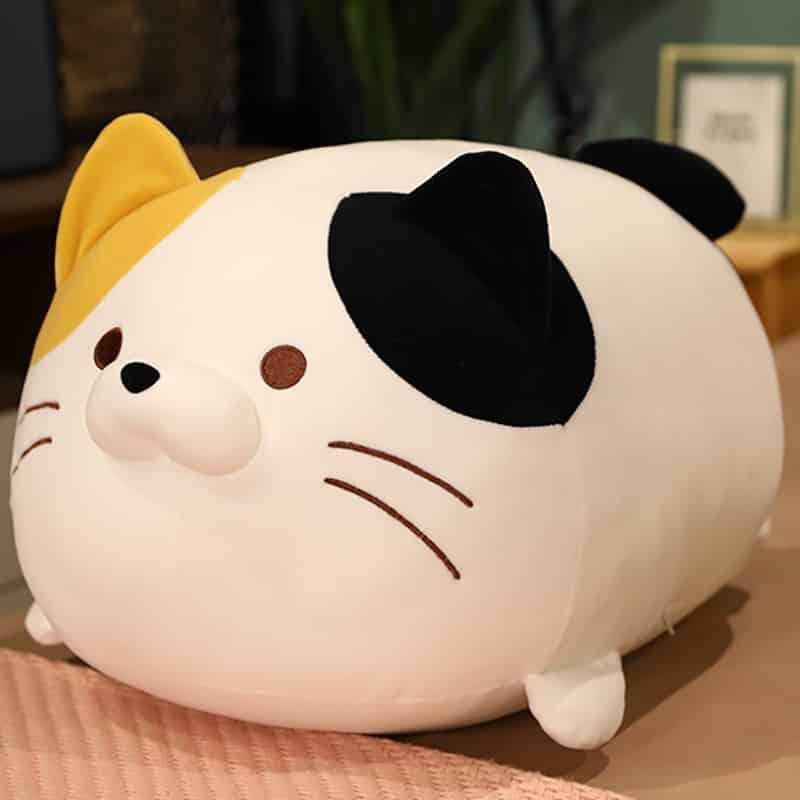 Peluche chat oreiller doux cocooning chambre enfant