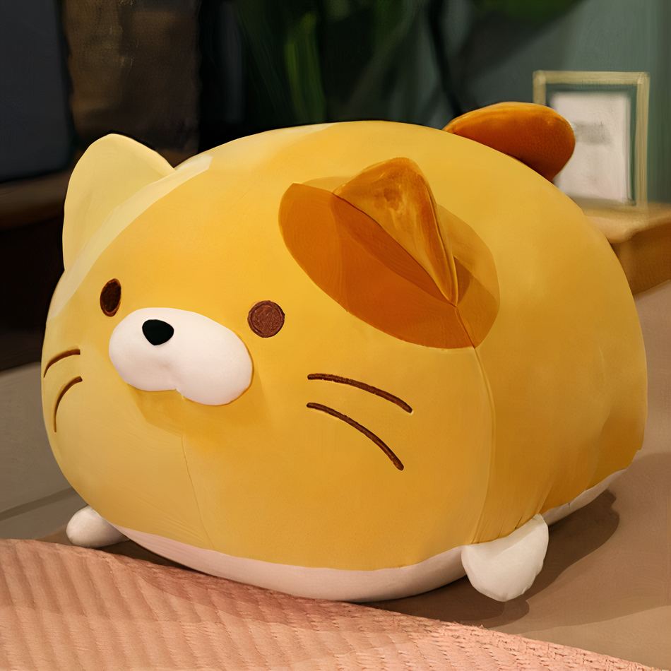 Peluche chat oreiller doux cocooning chambre enfant
