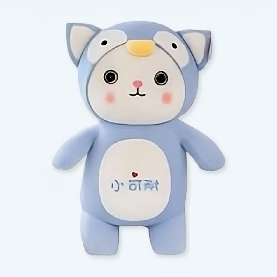 Peluche chat pingouin déguisement doux enfant amusant
