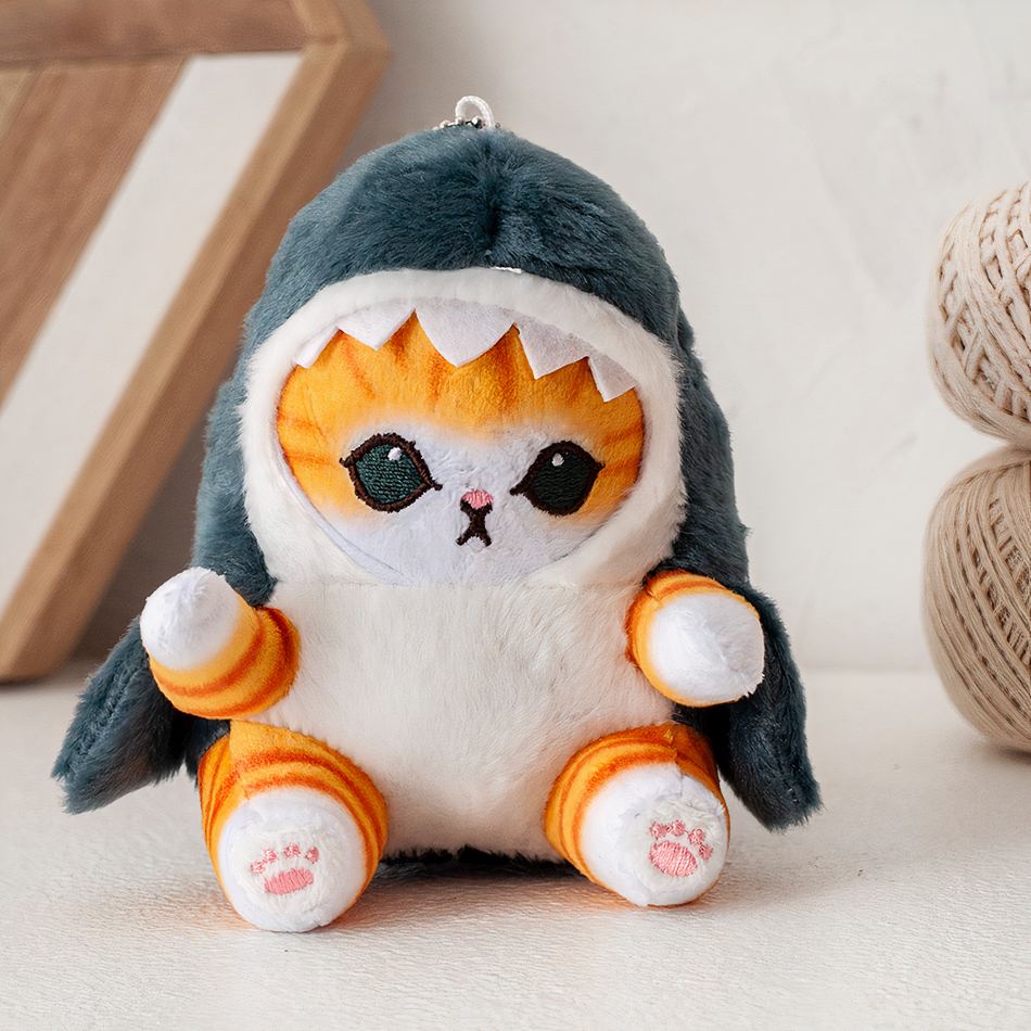 Peluche chat requin doux câlin enfant déguisement amusant