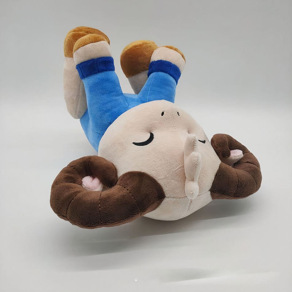 Peluche chèvre douce câline pour enfants laineux