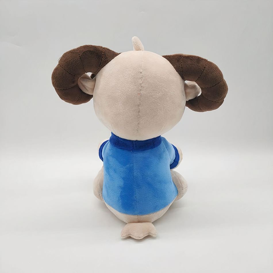 Peluche chèvre douce câline pour enfants laineux