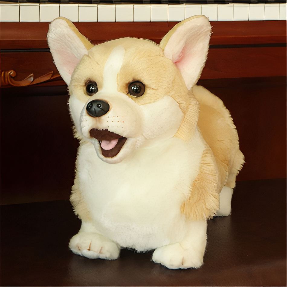 Peluche chien doux compagnon enfant chambre cosy