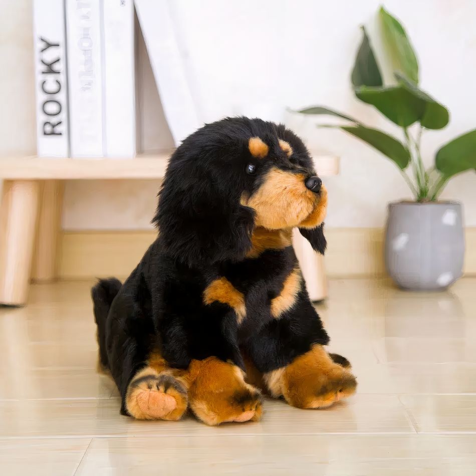 Peluche chien doux compagnon enfant chambre cosy