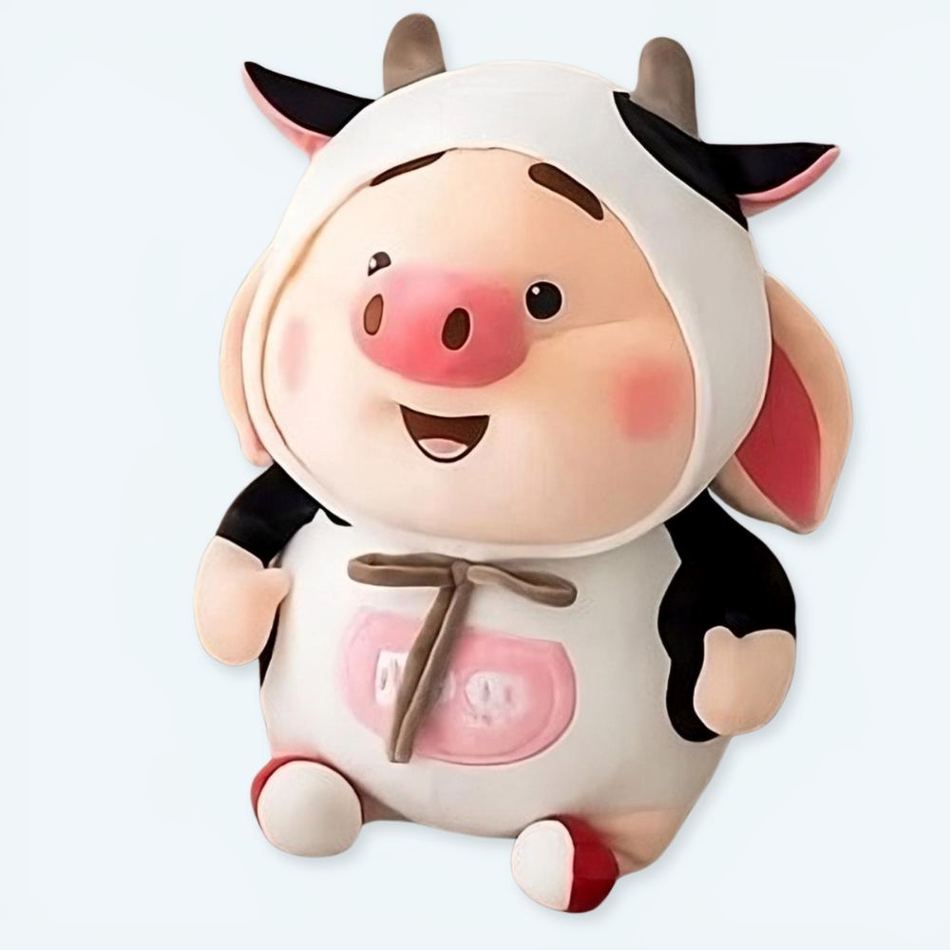 Peluche cochon kawaii rose doux enfant câlin