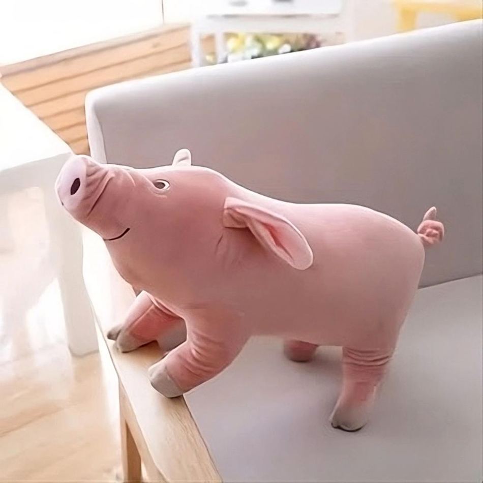 Peluche cochon rose doux câlin compagnon enfant