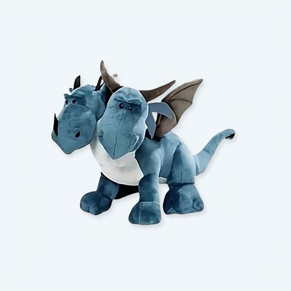 Peluche dragon deux têtes fantastique doux enfant