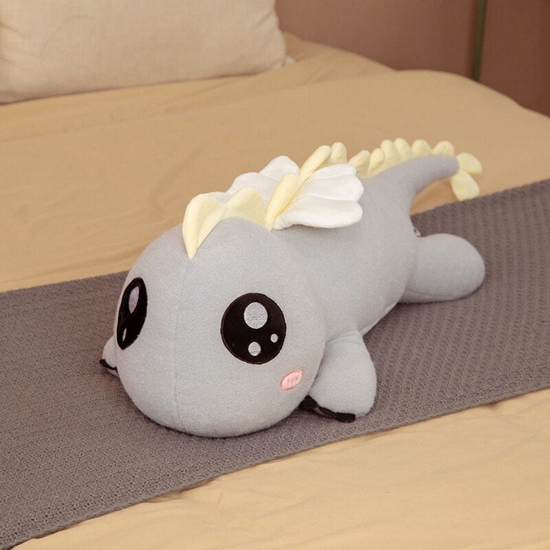 Peluche dragon géant aux gros yeux