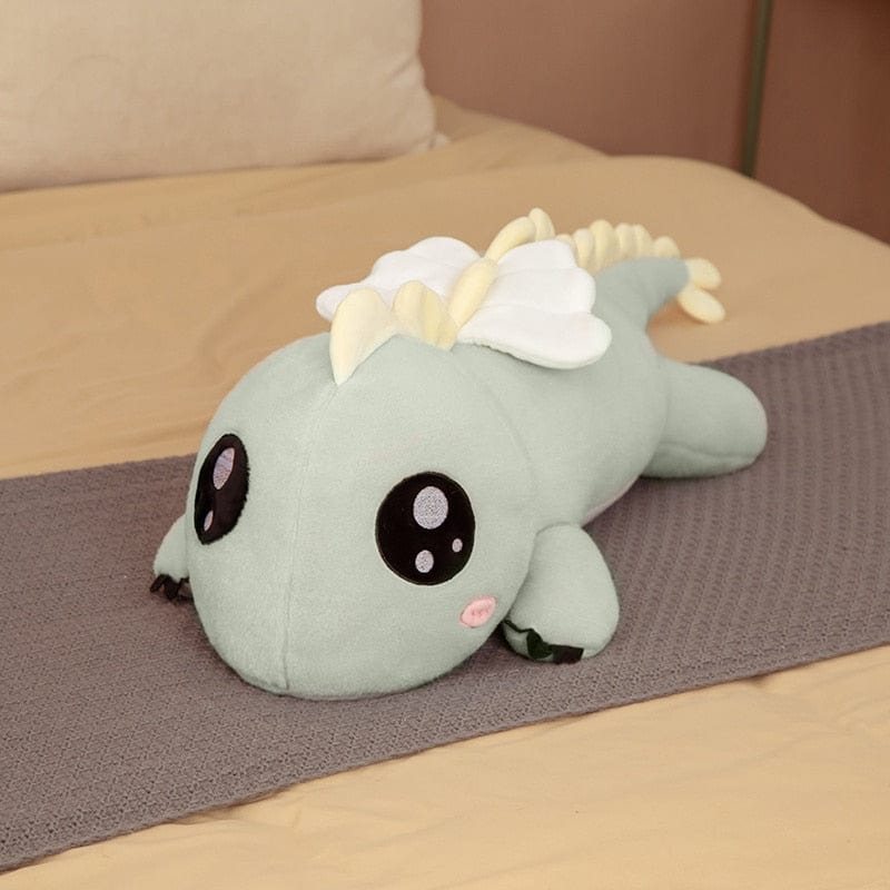 Peluche dragon géant aux gros yeux