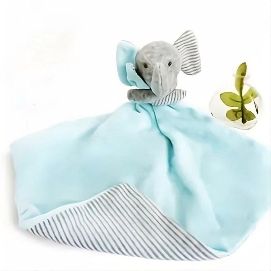 Peluche éléphant bleu doux pour enfant câlin