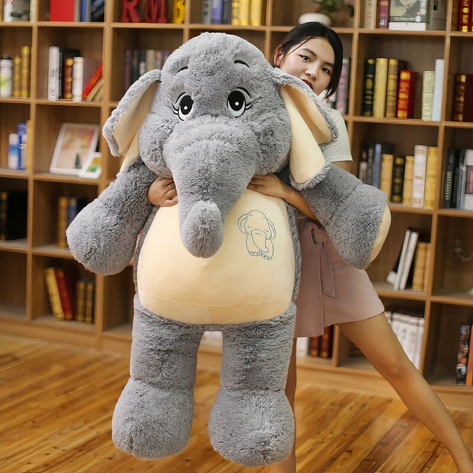 Peluche éléphant géant doux chambre enfant déco cozy