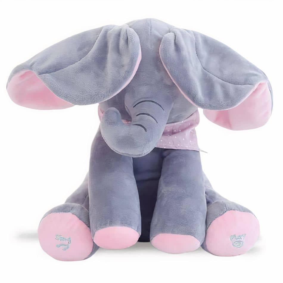 Peluche éléphant interactive douce éveil enfant