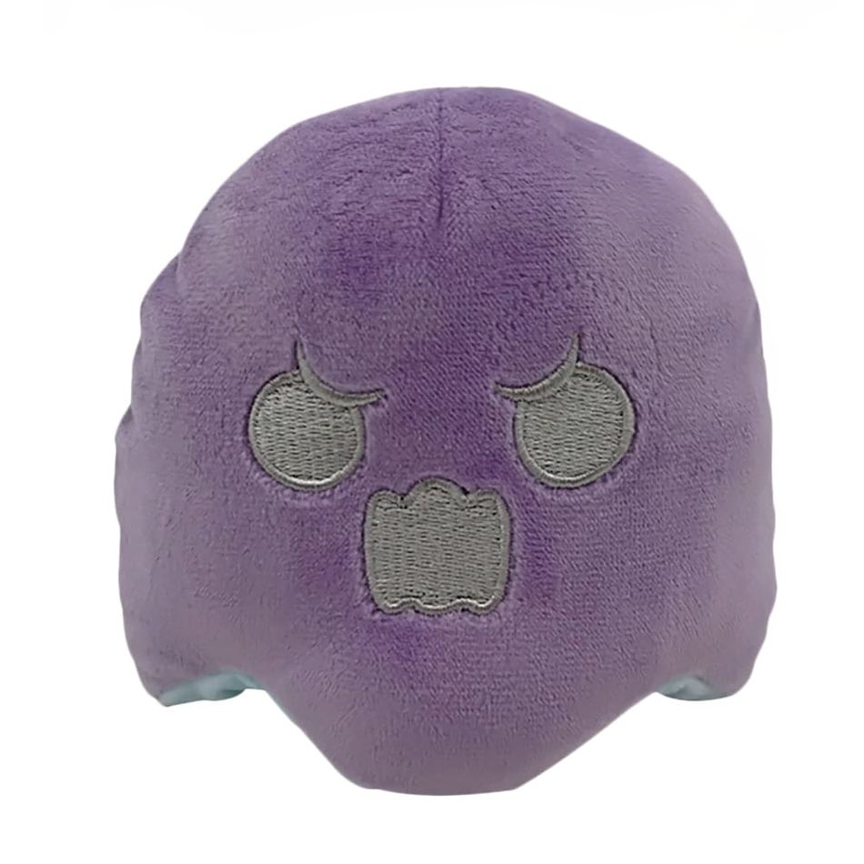 Peluche fantôme réversible violet bleu lumineuse doux