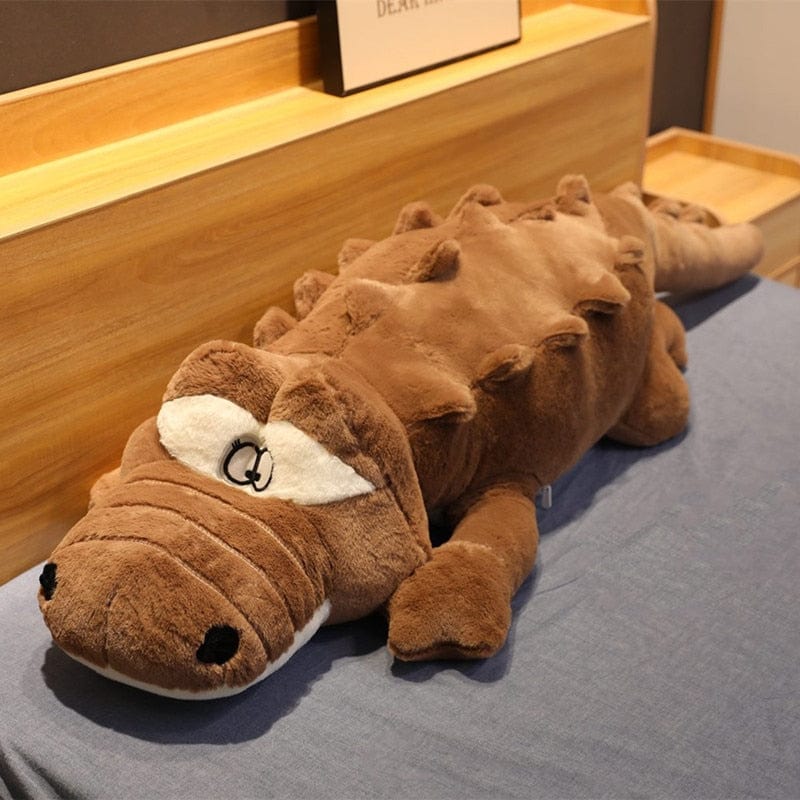 Peluche géante crocodile aux gros yeux