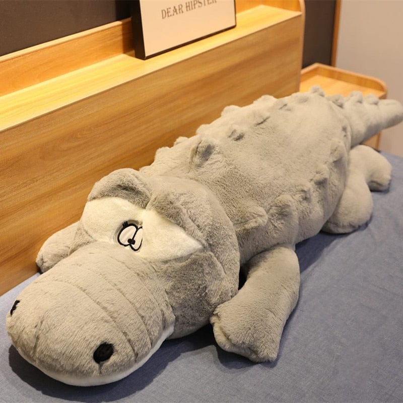 Peluche géante crocodile aux gros yeux