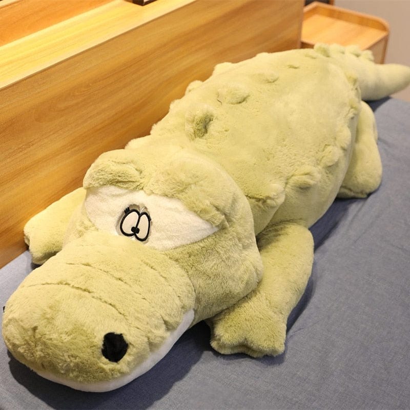 Peluche géante crocodile aux gros yeux