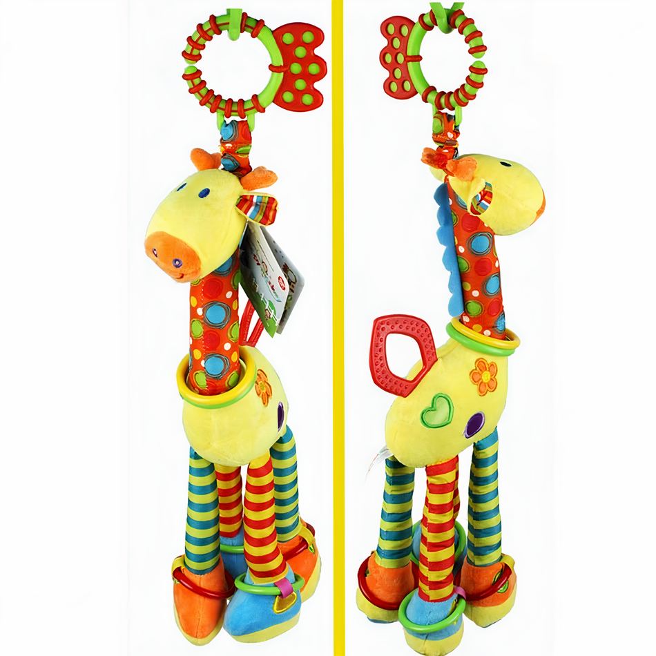 Peluche girafe hochet doux enfant éveil jungle