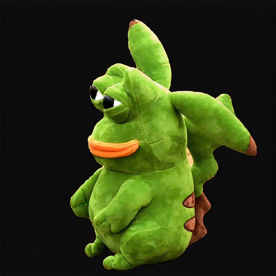 Peluche grenouille Pikachu douce verte enfant amusant