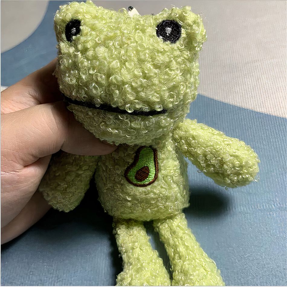 Peluche grenouille verte avocat douce et câline enfant