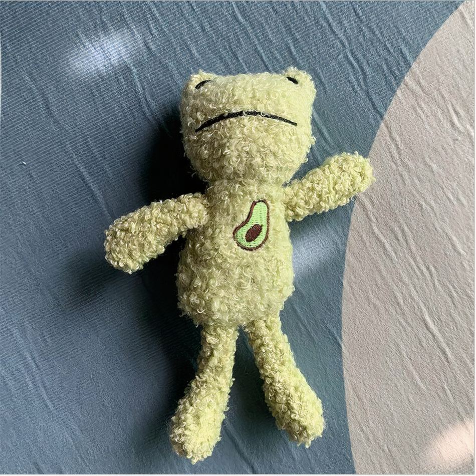 Peluche grenouille verte avocat douce et câline enfant