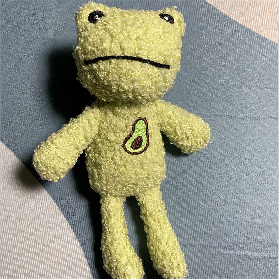 Peluche grenouille verte avocat douce et câline enfant