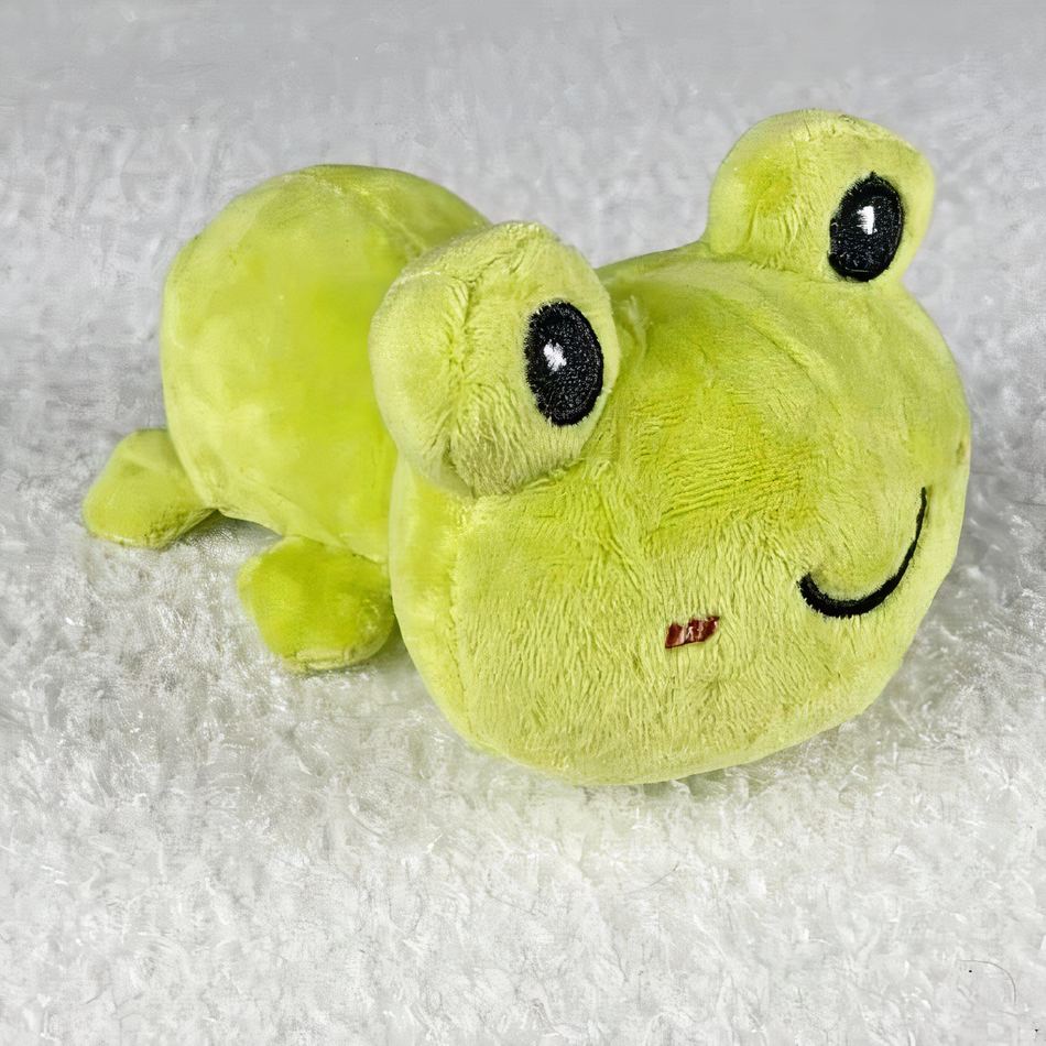 Peluche grenouille verte douce enfant câline et ludique