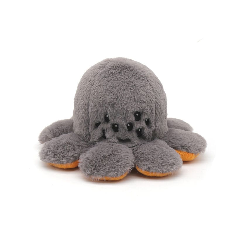 Peluche Halloween réversible araignée et citrouille