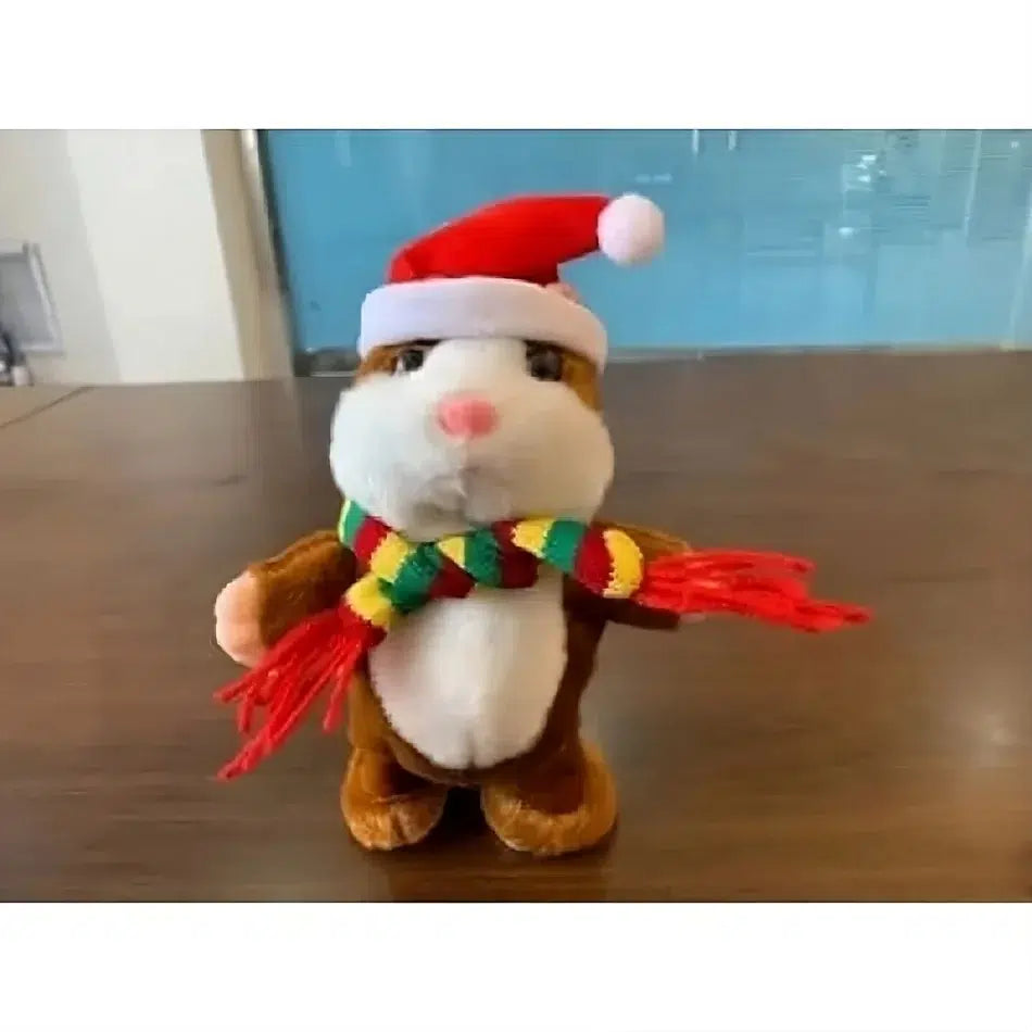 Peluche Hamster Noël interactif doux festif câlin