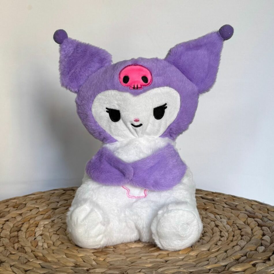 Peluche Hello Kitty Kuromi violet veilleuse douce nuit