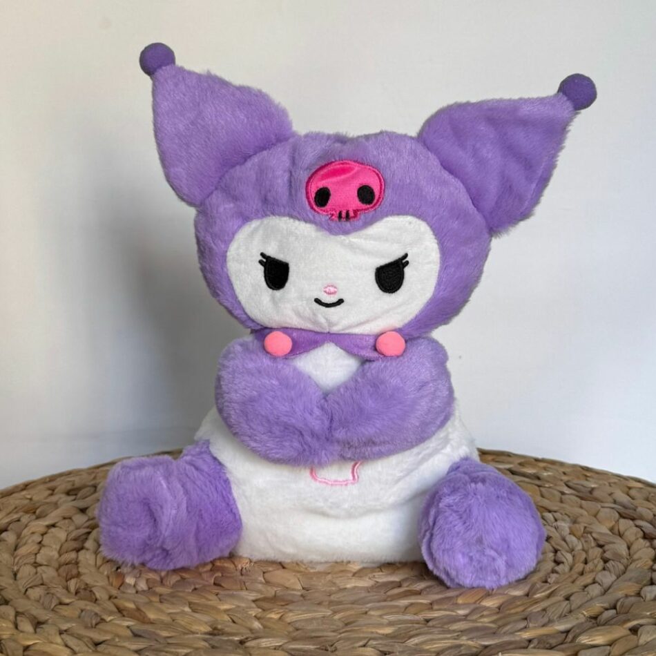 Peluche Hello Kitty Kuromi violet veilleuse douce nuit