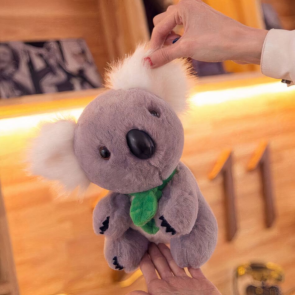 Peluche koala gris blanc douce câline enfant jouet