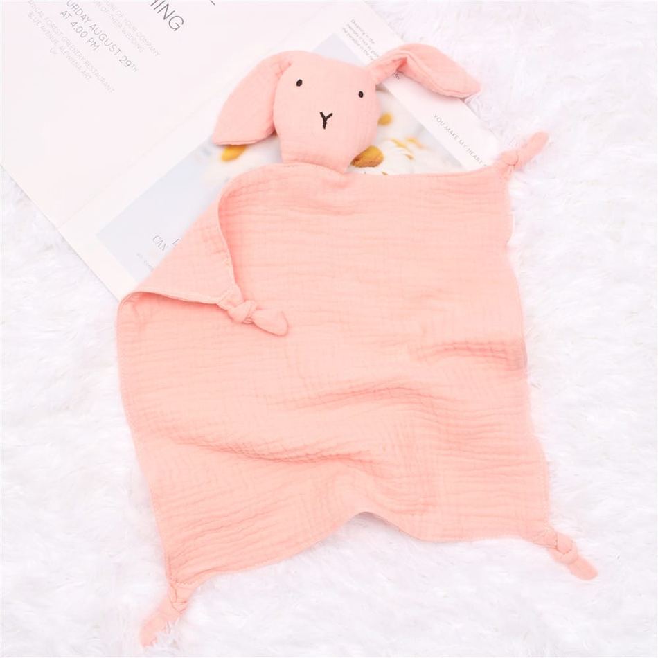 Peluche lapin câlin coton mousseline doux enfant