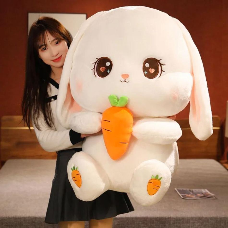 Peluche lapin doux câlin enfant carotte amusante