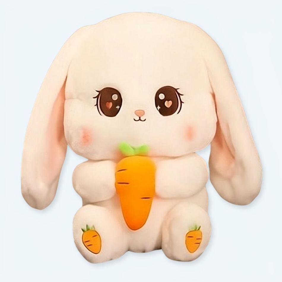 Peluche lapin doux câlin enfant carotte amusante