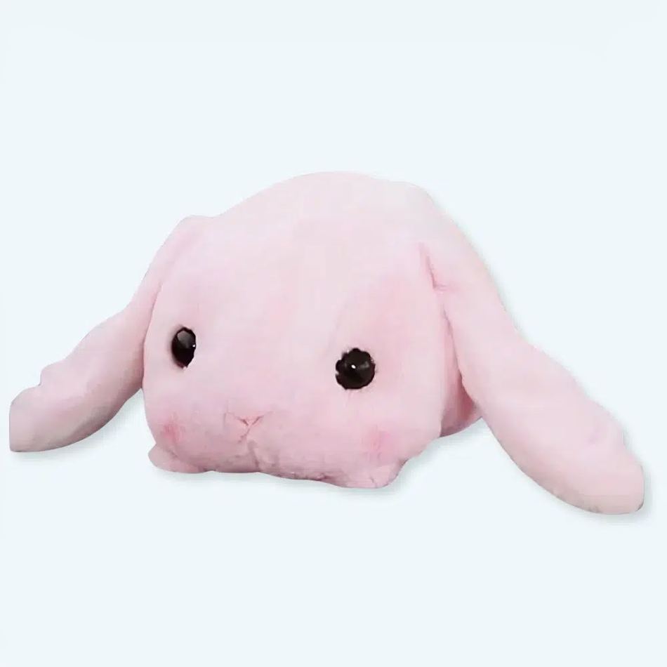 Peluche lapin rose doux compagnon enfant chambre
