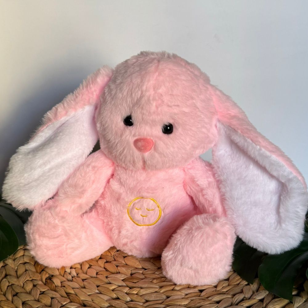 Peluche lapin rose veilleuse douce sommeil enfant