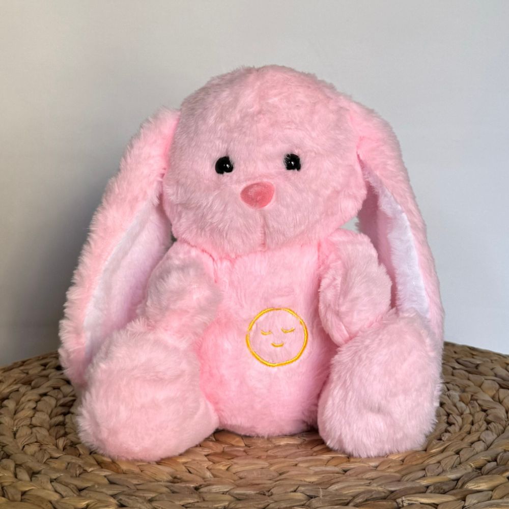 Peluche lapin rose veilleuse douce sommeil enfant