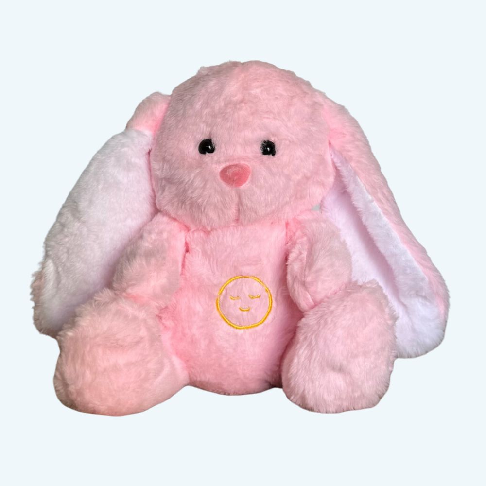 Peluche lapin rose veilleuse douce sommeil enfant