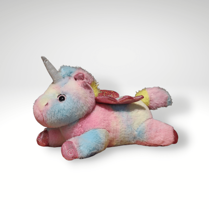 Peluche licorne multicolore éclairé