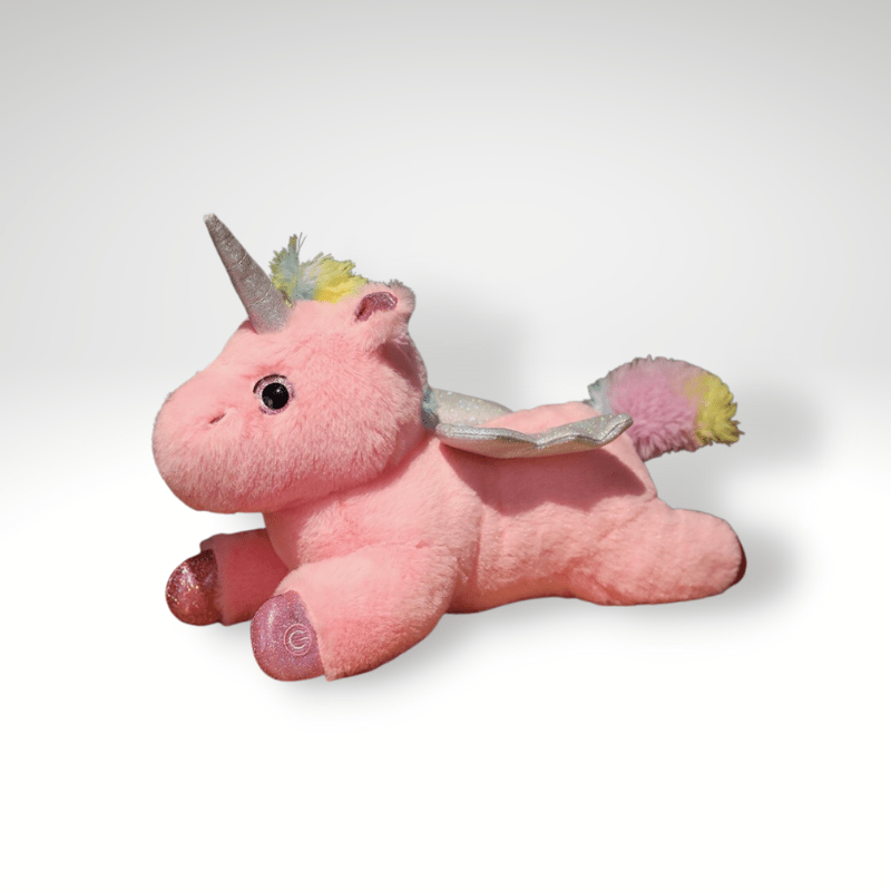 Peluche licorne multicolore éclairé