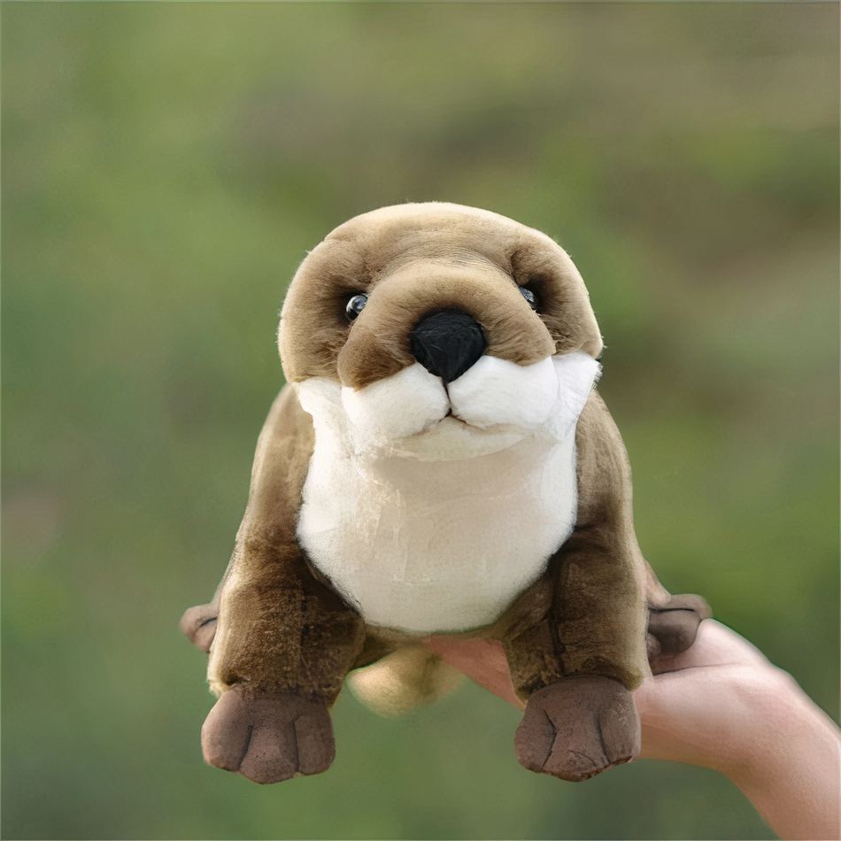 Peluche loutre réaliste douce câline pour enfant