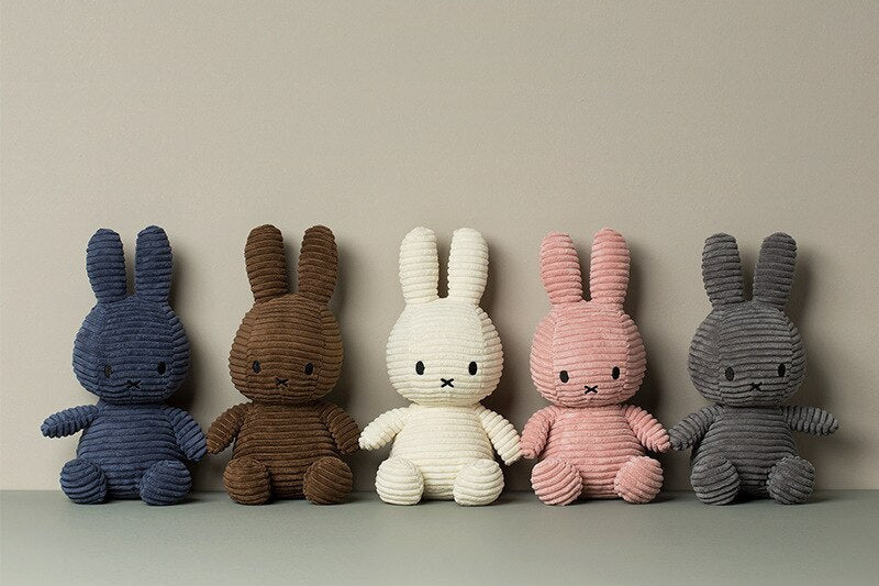 Peluche Miffy marron côtelé douce enfant câlin
