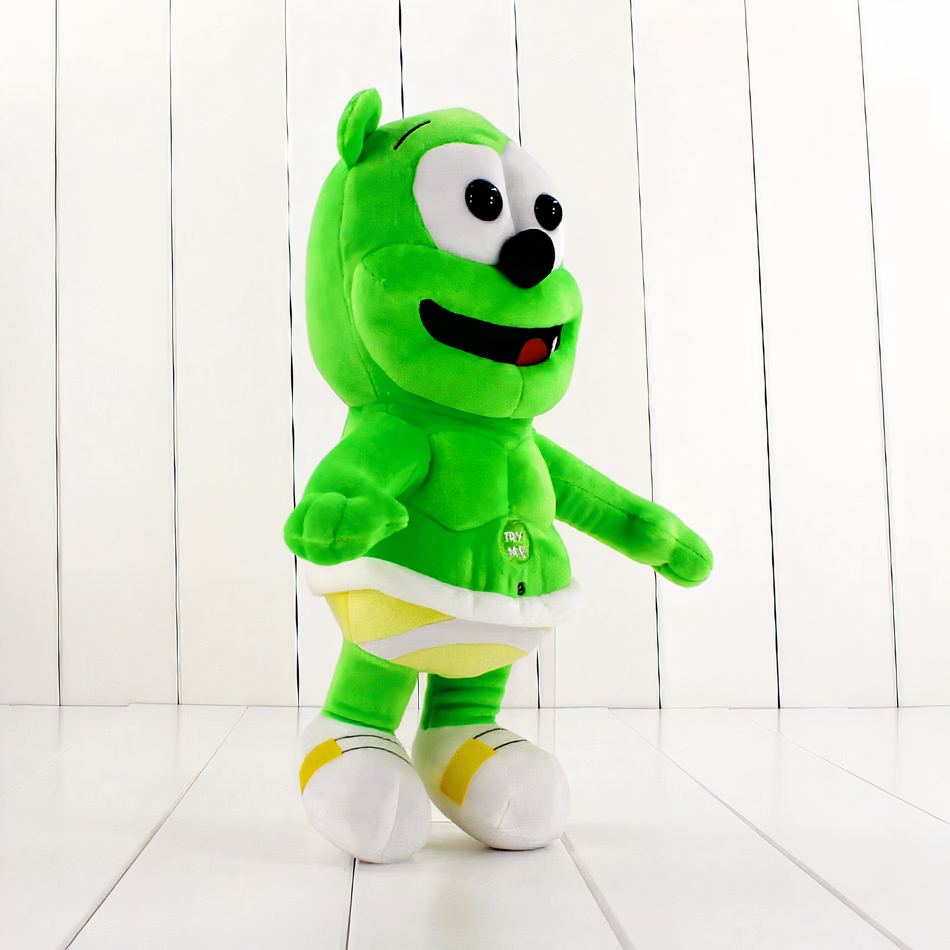 Peluche musicale verte douce pour chambre enfant
