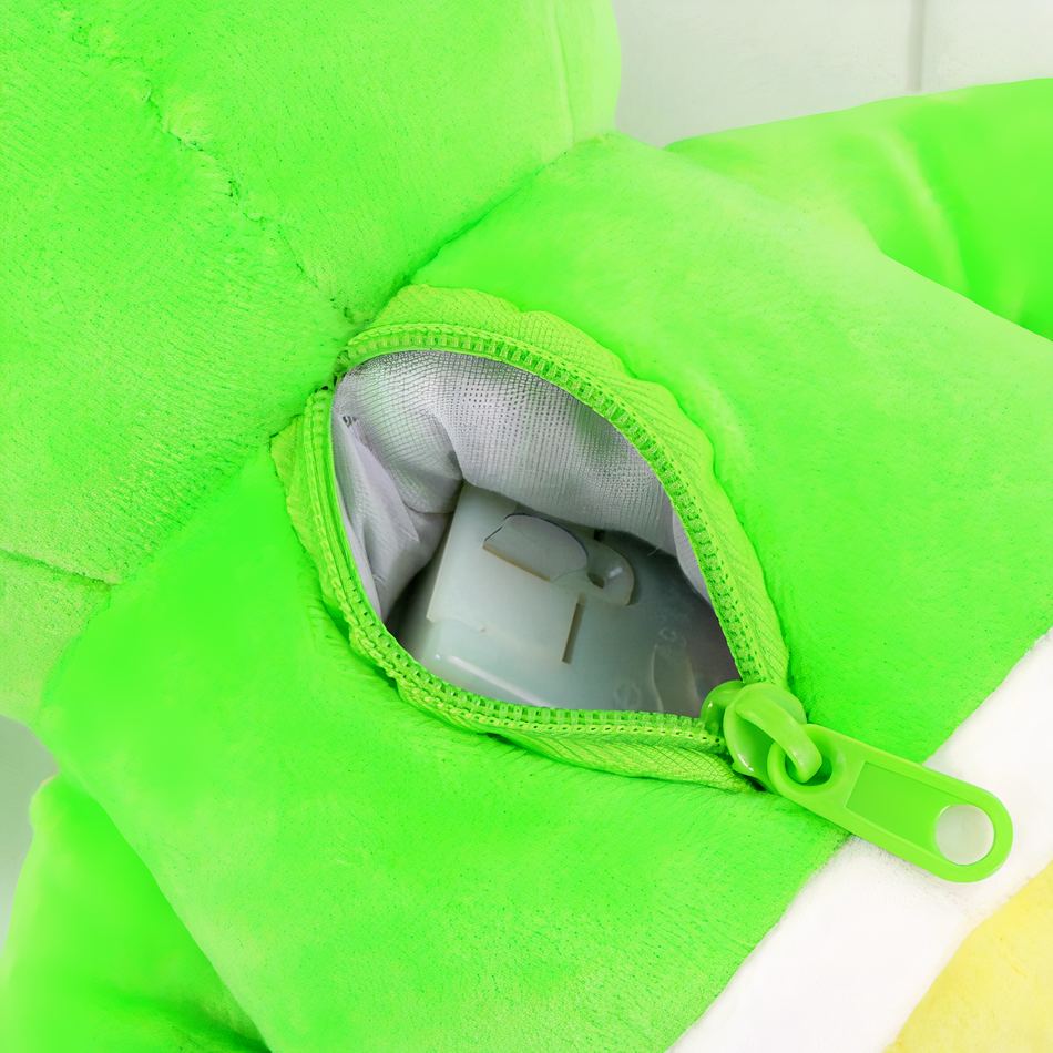 Peluche musicale verte douce pour chambre enfant